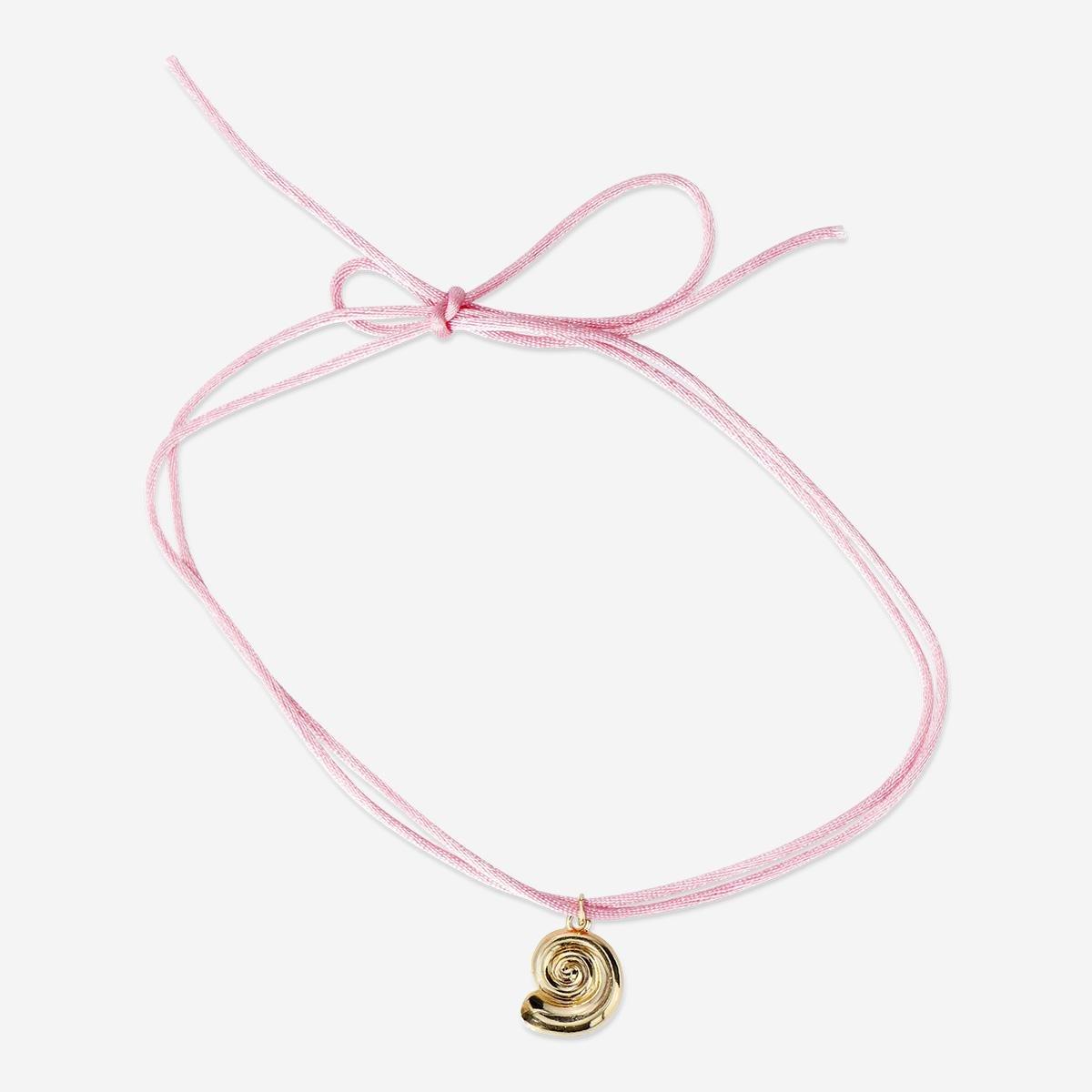 Multicolour Ribbon Necklace With Shell