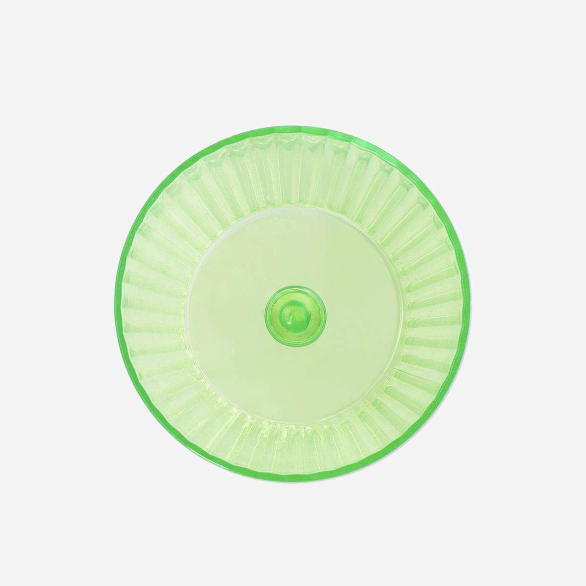 Green Plastic Wine Glass - 370 Ml