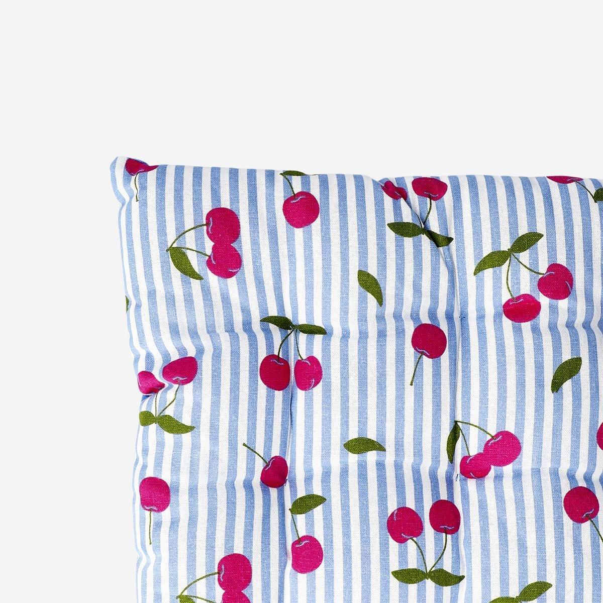 Multicolour Stripes And Cherries Cushion