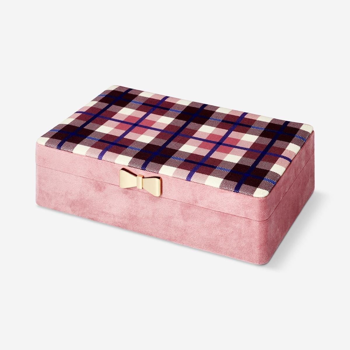 Multicolour Velvet Jewellery Box With Print - 25 Cm