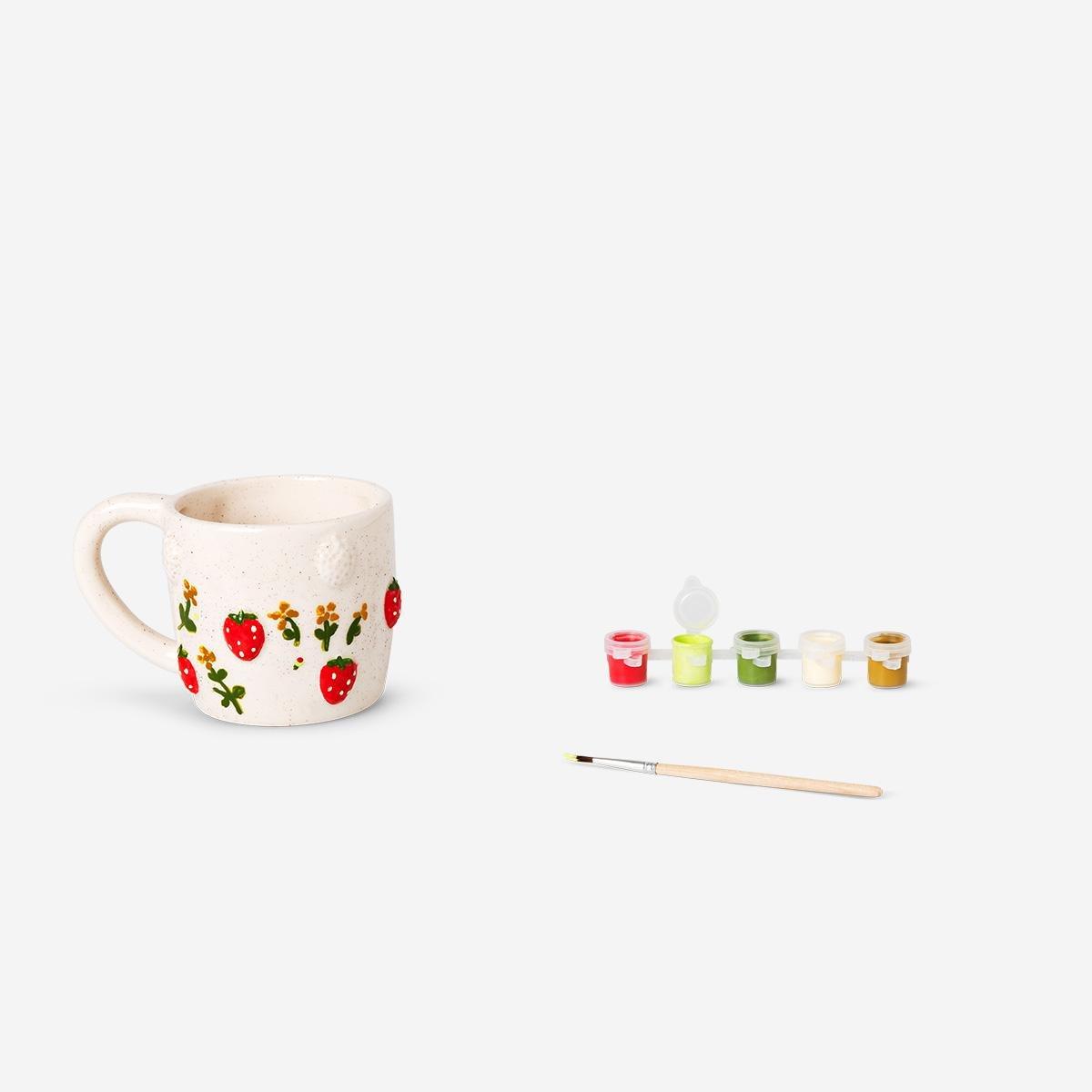 Multicolour Diy Strawberry Mug - 380 Ml