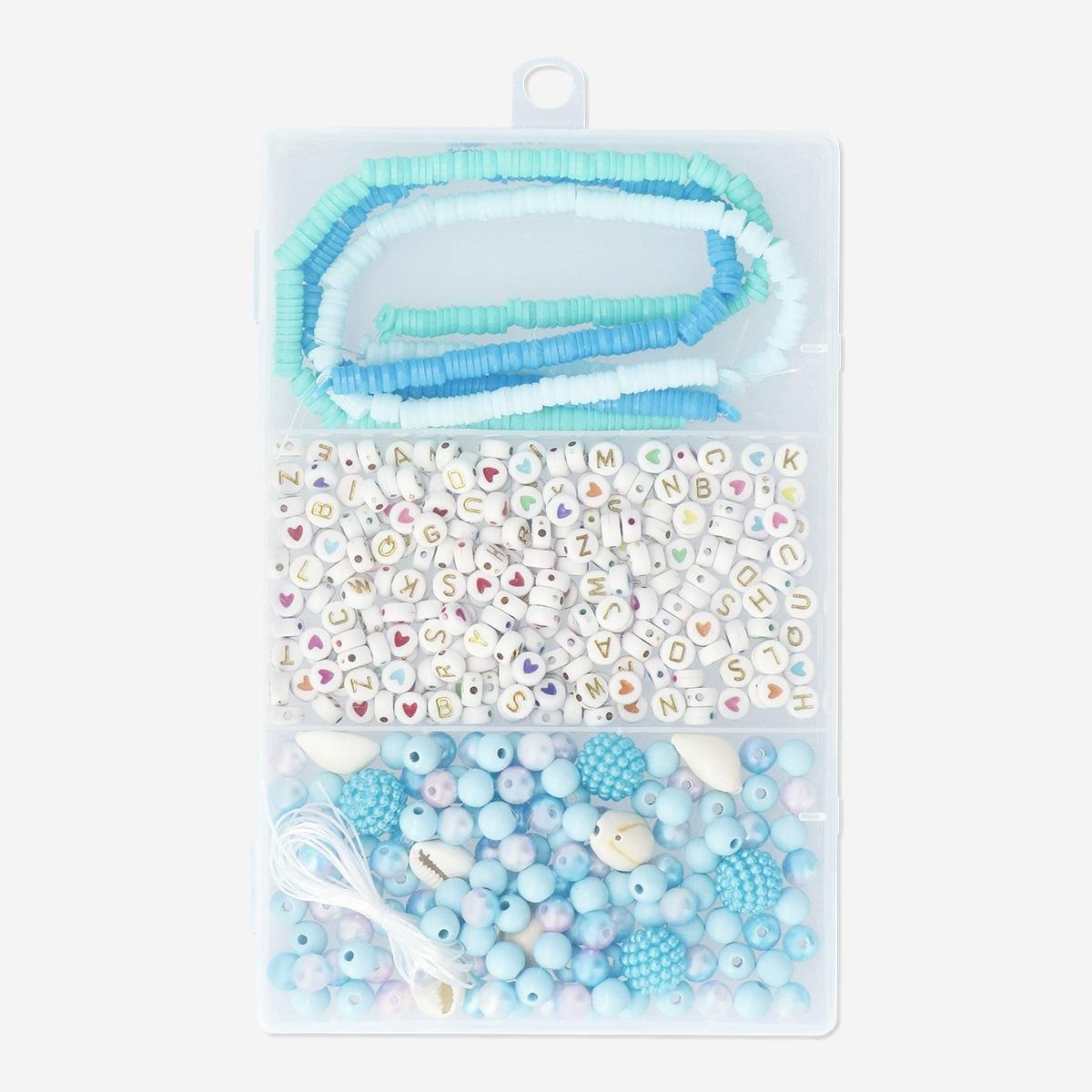 Multicolour Sea Inspired Bead Set With String