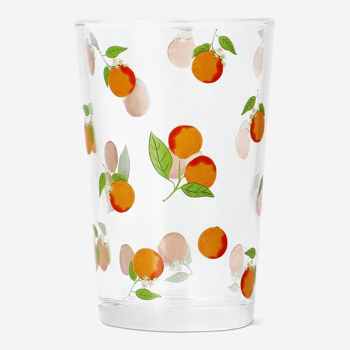 Orange Drinking Glass - 220 Ml