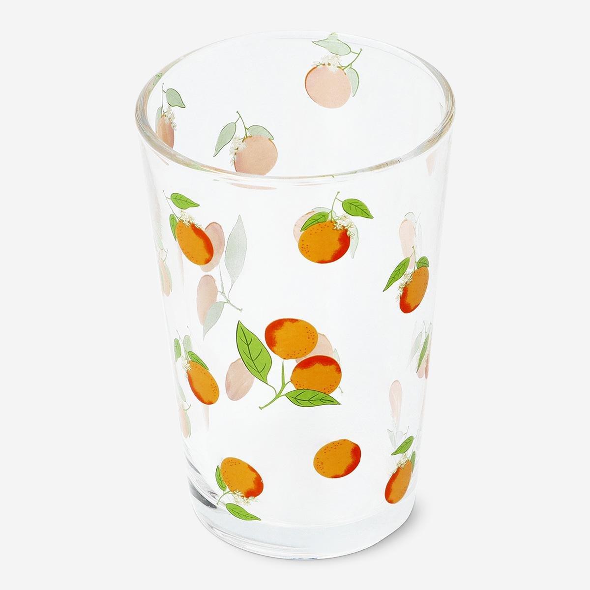 Orange Drinking Glass - 220 Ml