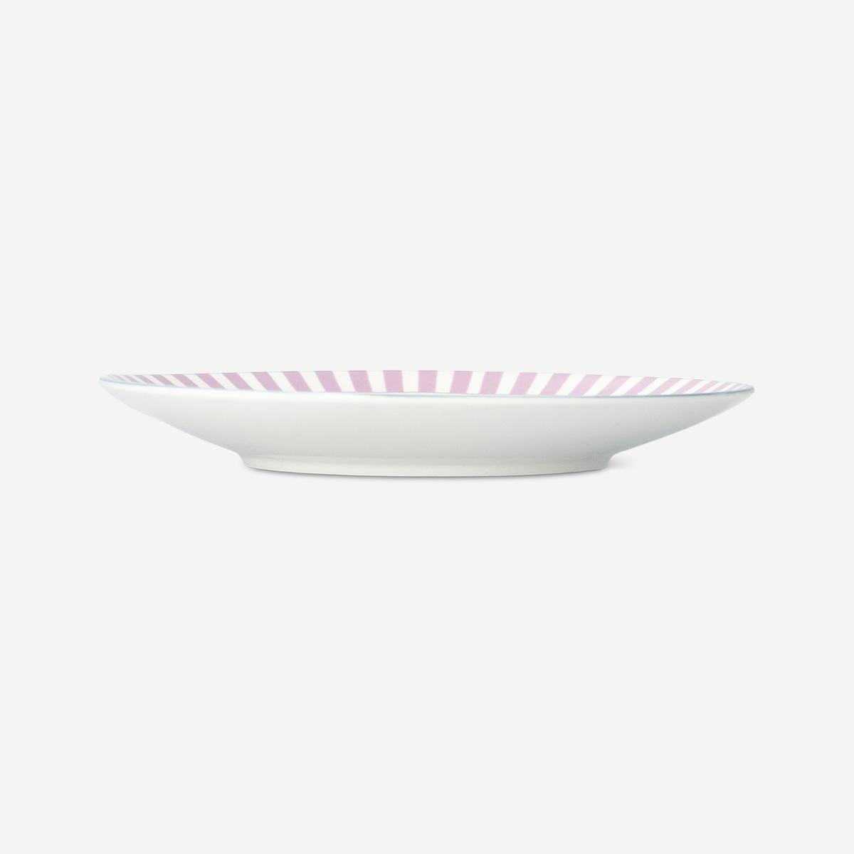 Multicolour Oranges And Stripes Plate - 20 Cm