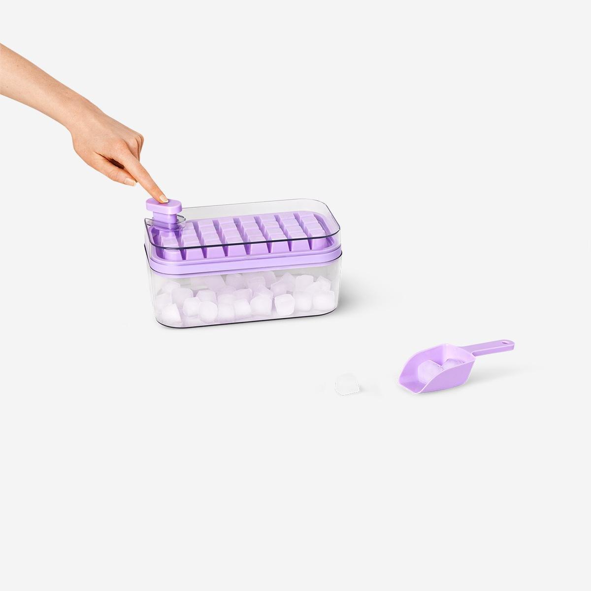 Purple Ice Cube Storage Box Tray