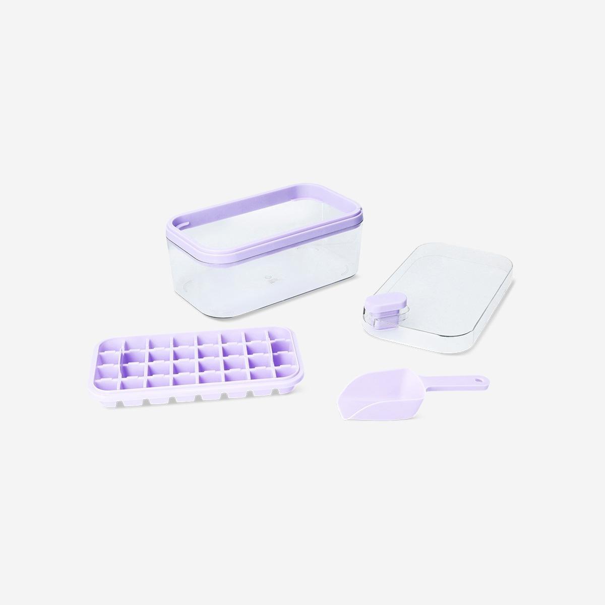 Purple Ice Cube Storage Box Tray