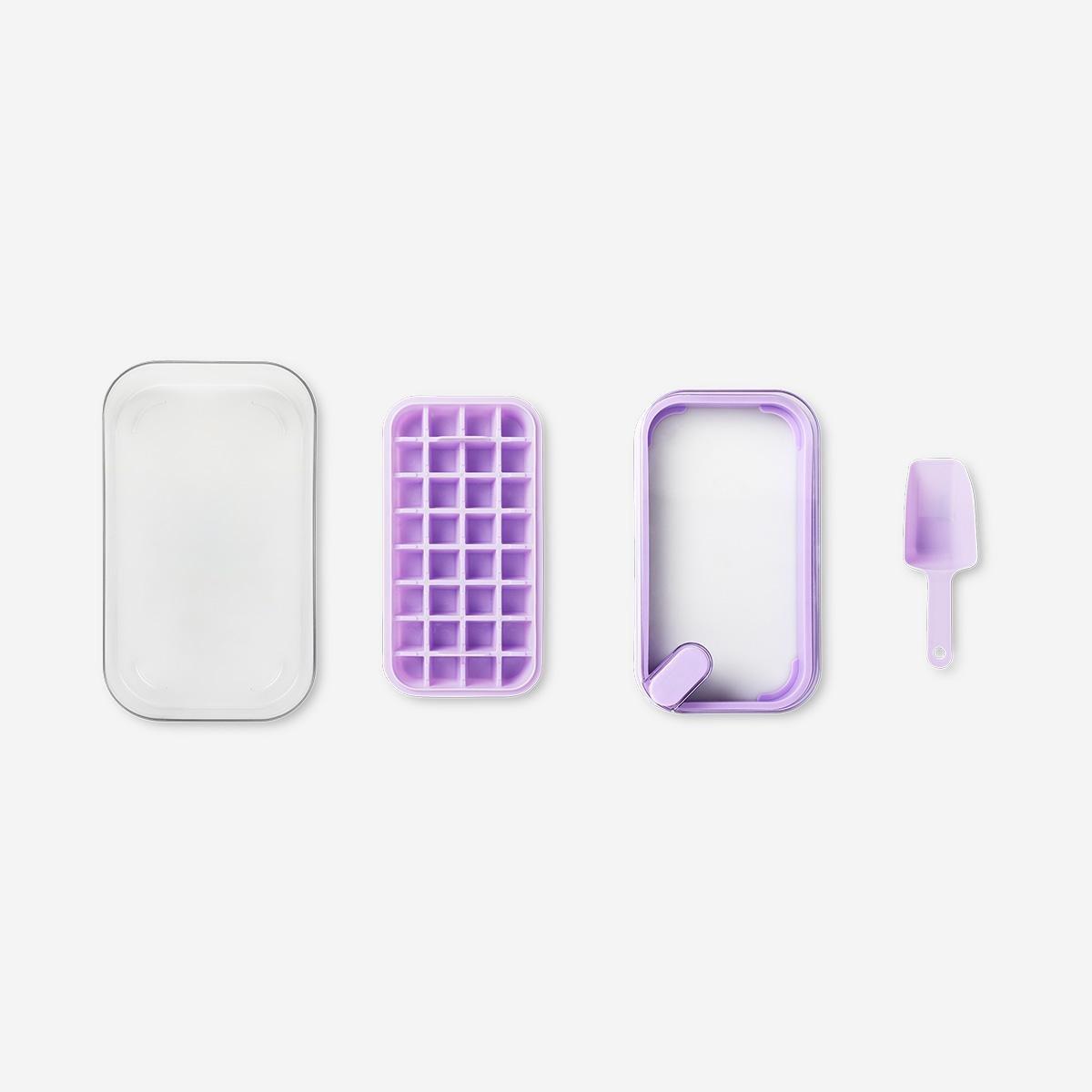 Purple Ice Cube Storage Box Tray