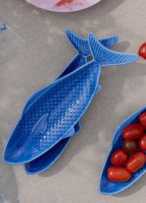 Blue Fish Serving Plate . 26 Cm
