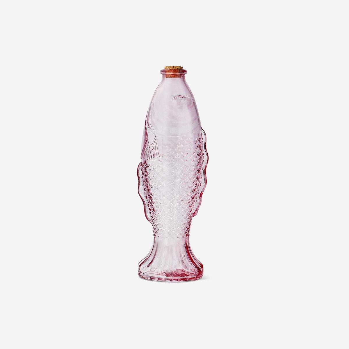 Pink Fish Shaped Glass Bottle . 530 Ml