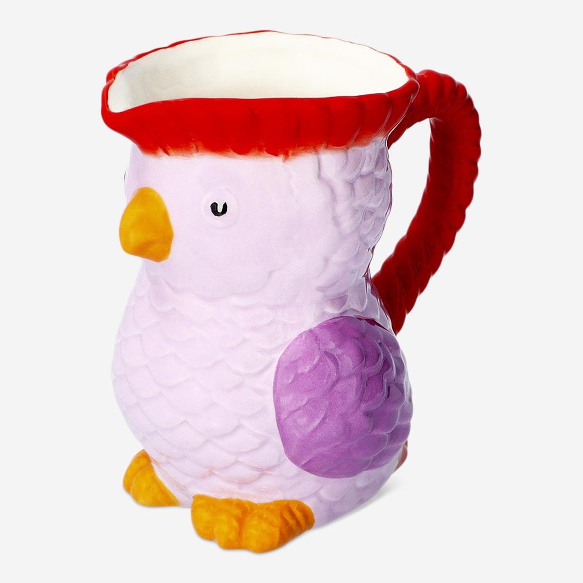 Multicolour Tropical Bird Jug - 500 Ml