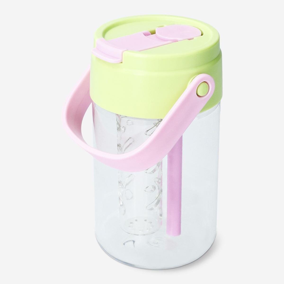 Multicolour Small Drinking Bottle With Infuser - 500 Ml