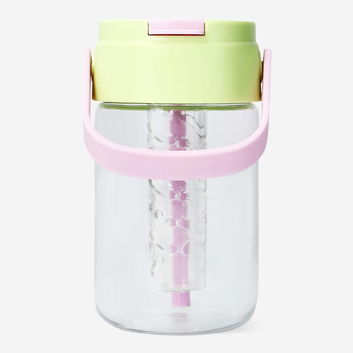 Multicolour Small Drinking Bottle With Infuser - 500 Ml