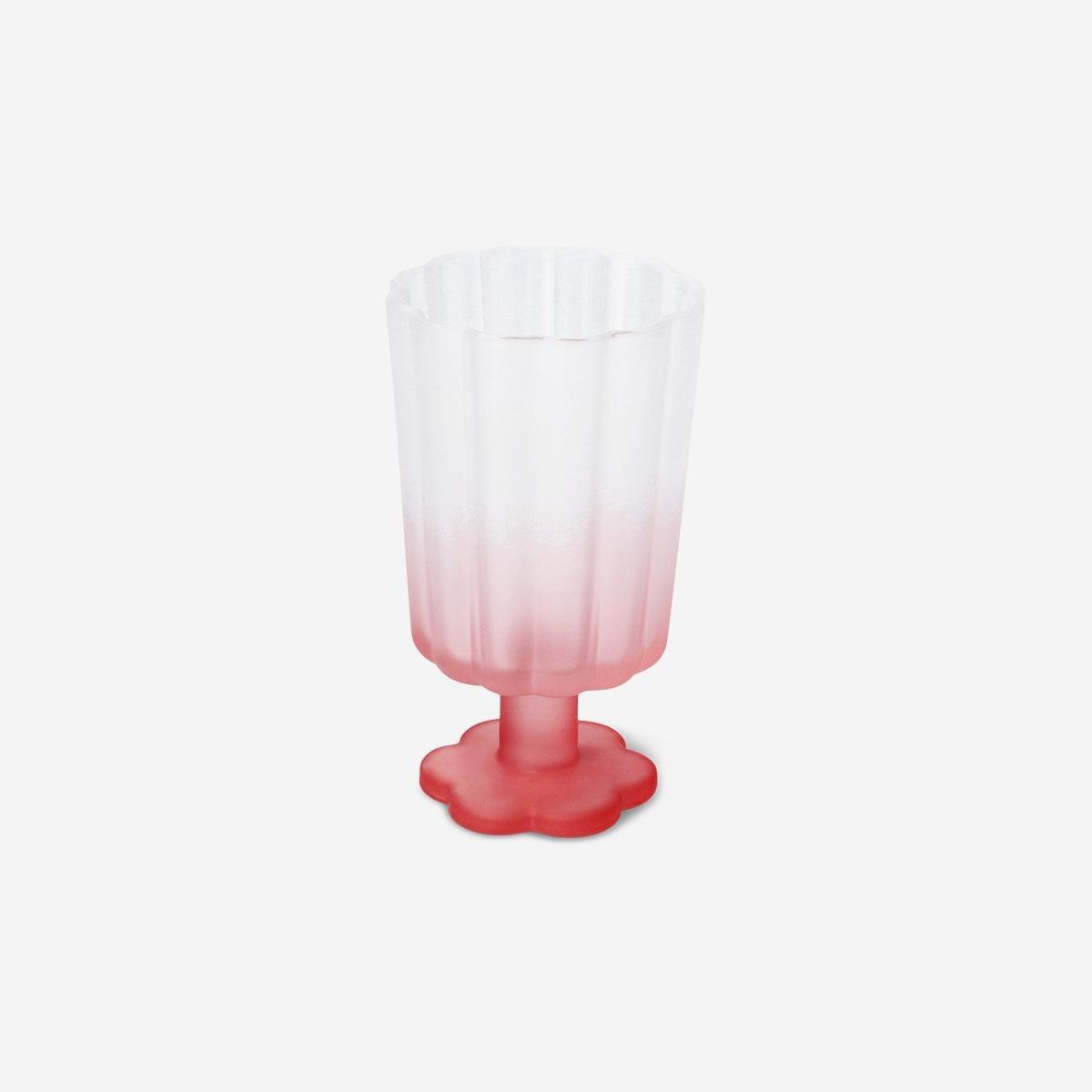 Pink Wine Glass With Frosted Finish - 300 Ml