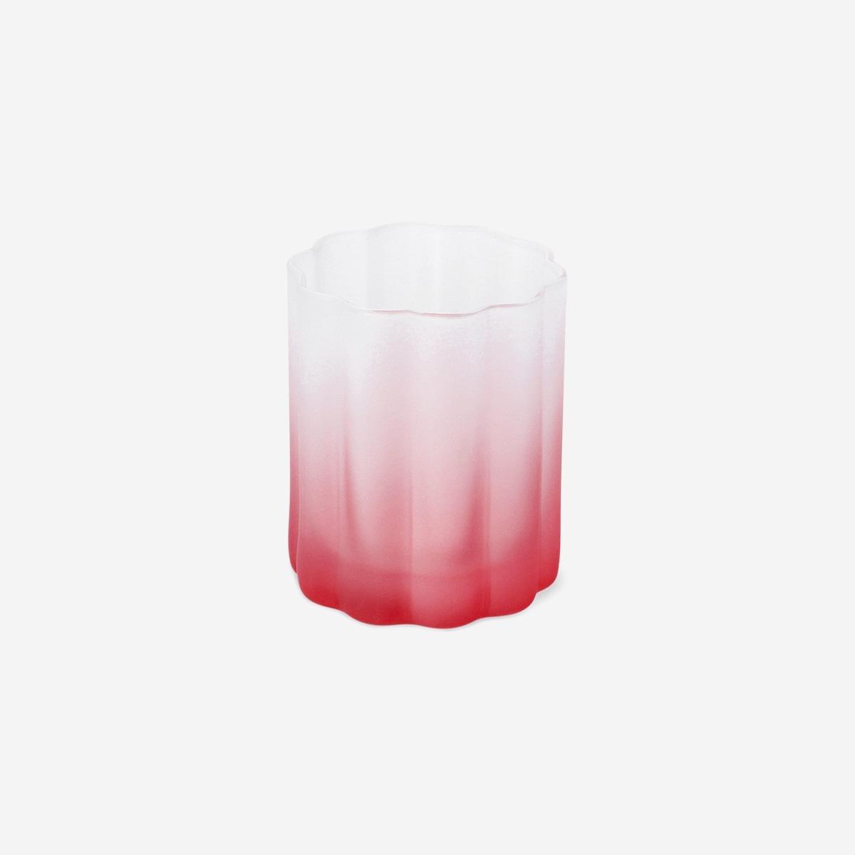 Pink Drinking Glass With Frosted Finish - 250 Ml