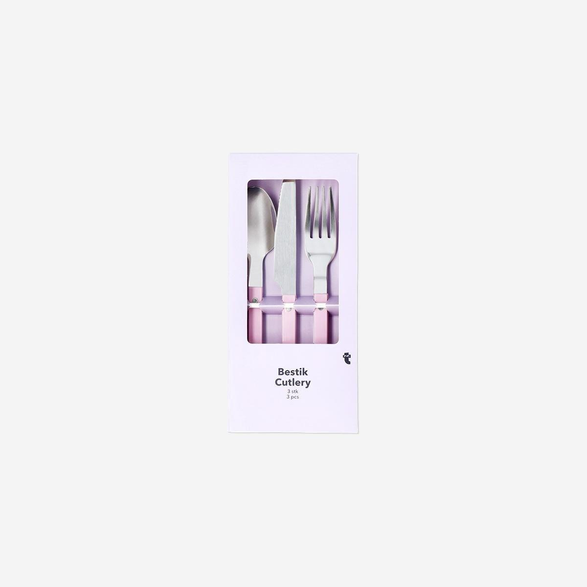 Pink Cutlery Set, 3 Pcs