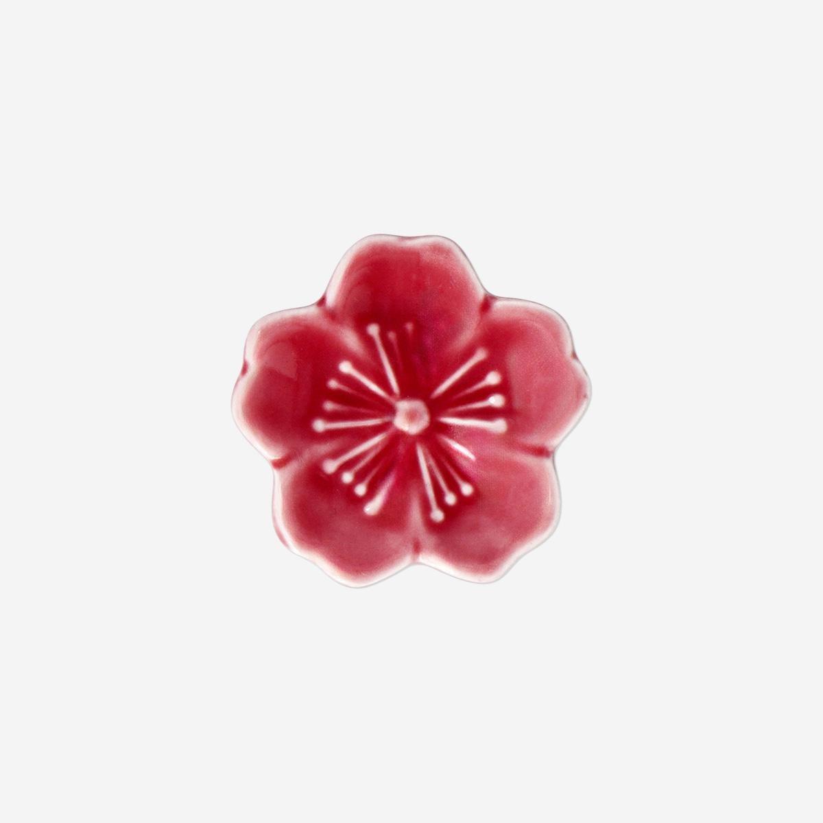 Pink Ceramic Cherry Blossom Chopstick Holder