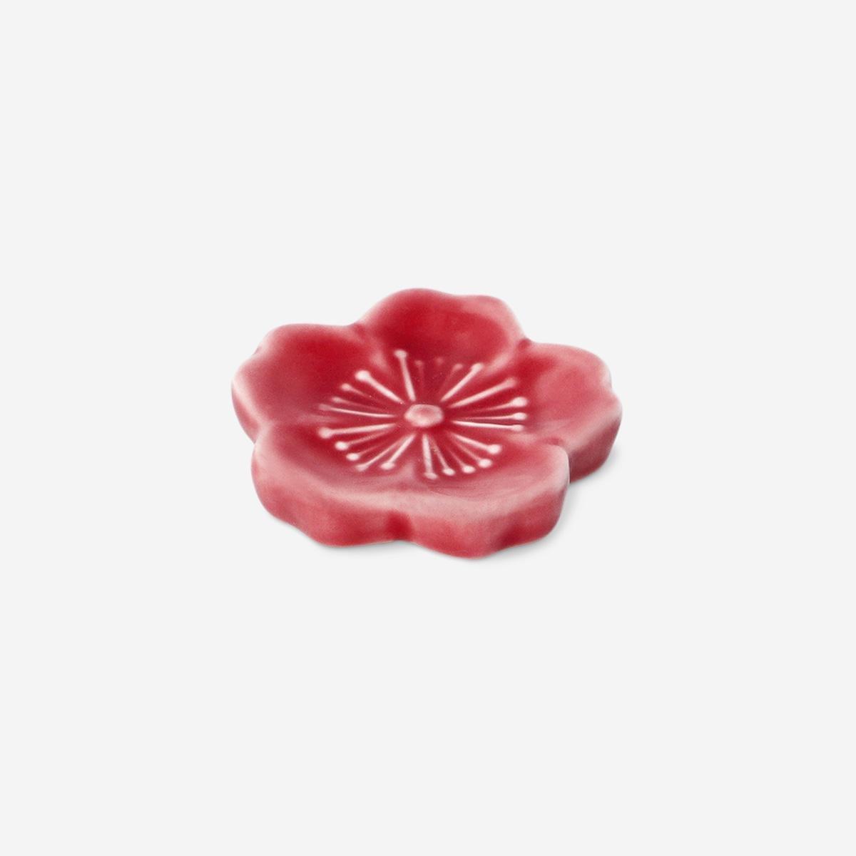 Pink Ceramic Cherry Blossom Chopstick Holder