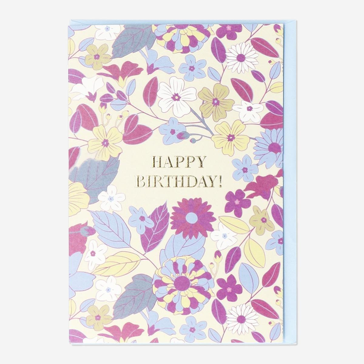 Multicolour Floral Card With Envelope