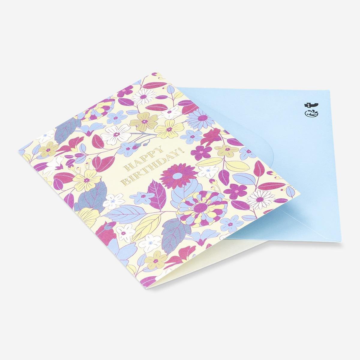 Multicolour Floral Card With Envelope