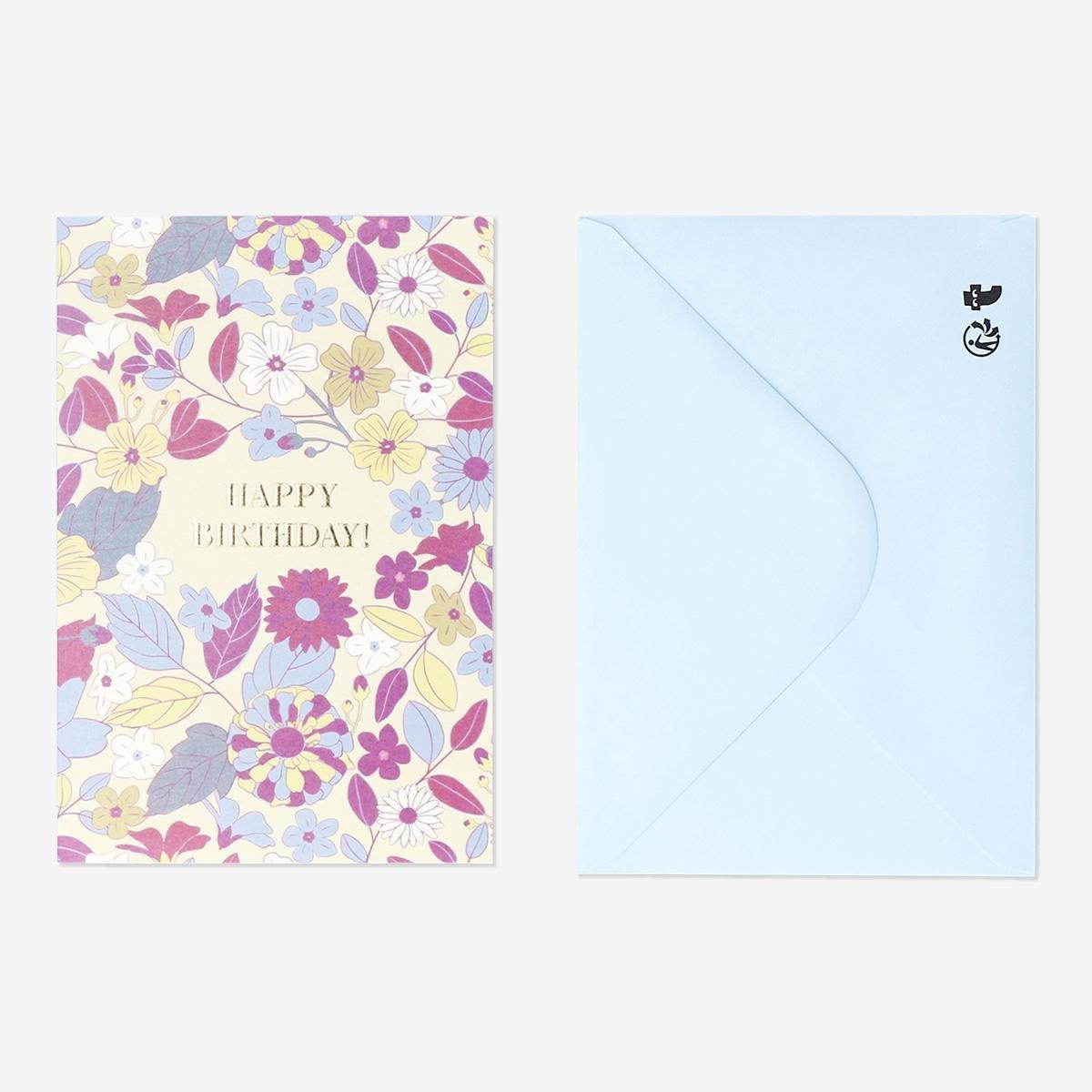 Multicolour Floral Card With Envelope