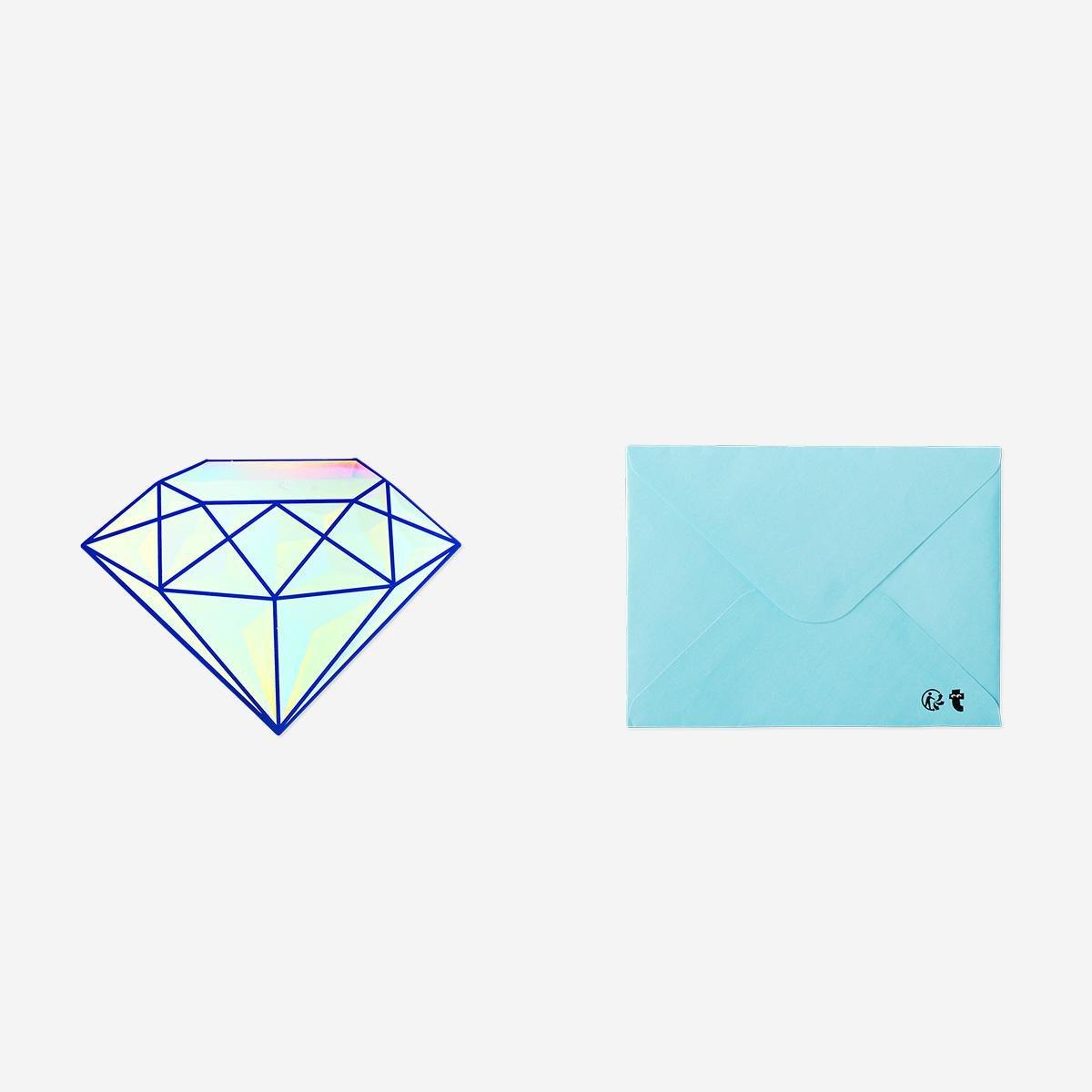 Multicolour Diamond Card With Envelope