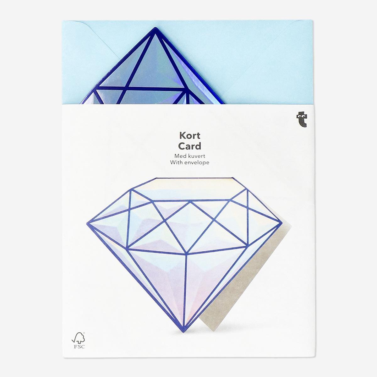 Multicolour Diamond Card With Envelope