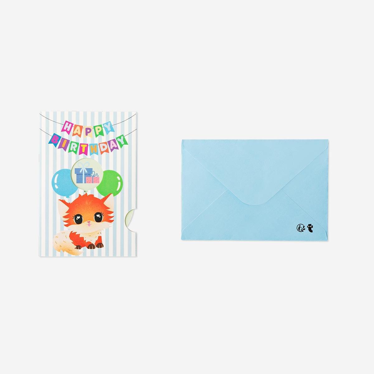 Multicolour Birthday Changing Balloons Card