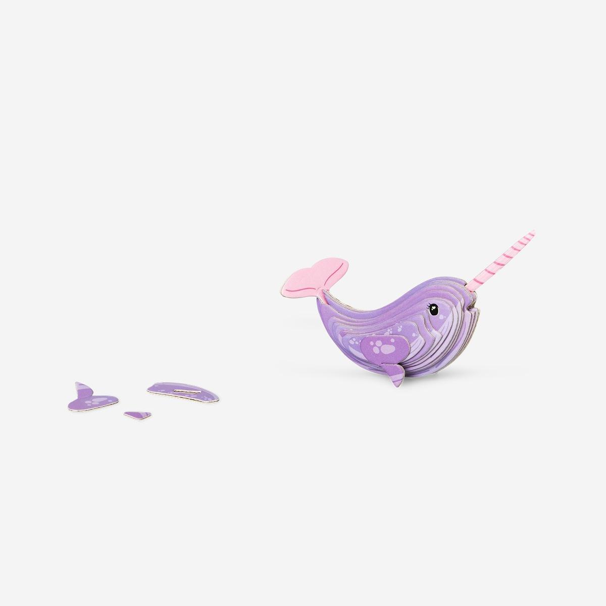 Purple Diy 3D Narwhal