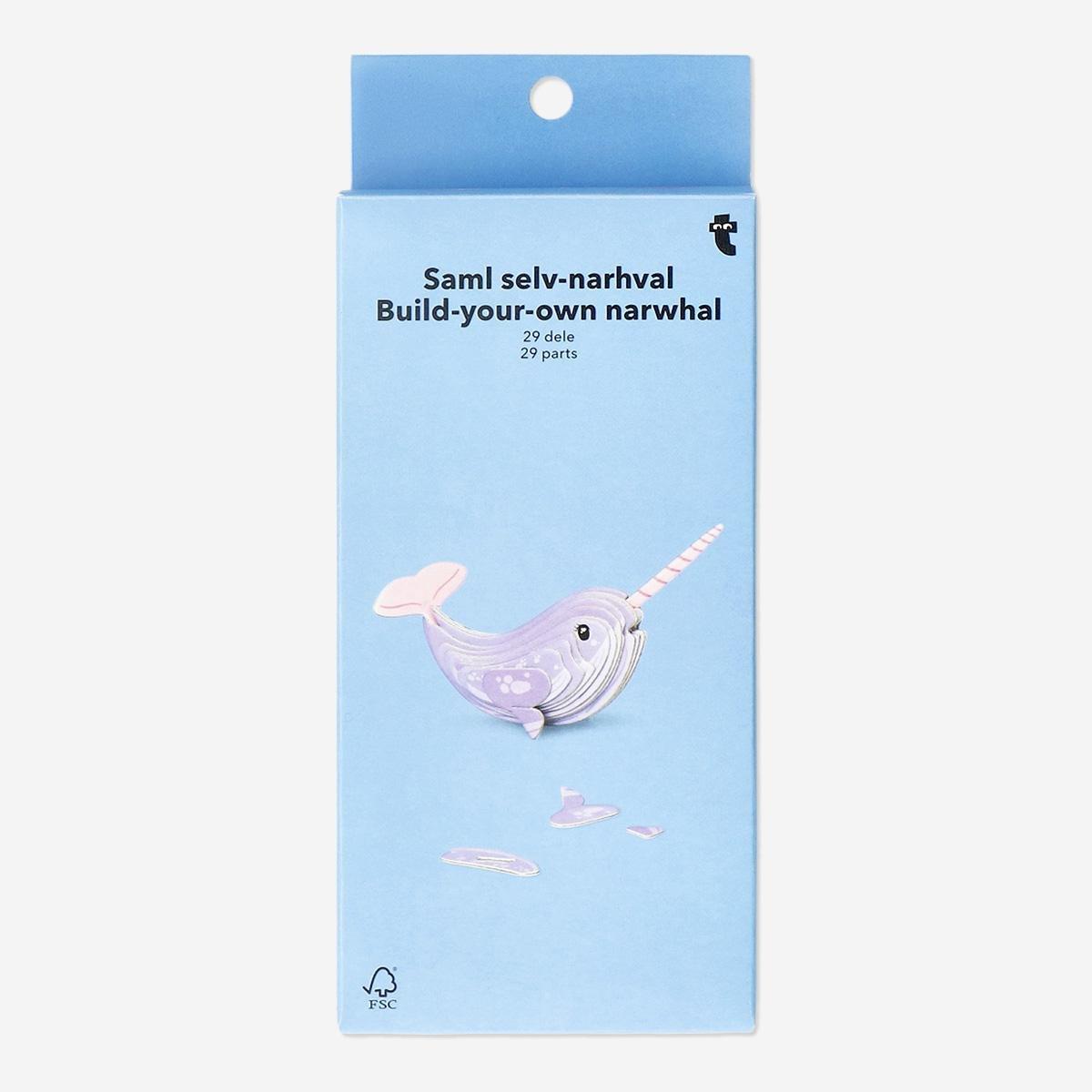 Purple Diy 3D Narwhal