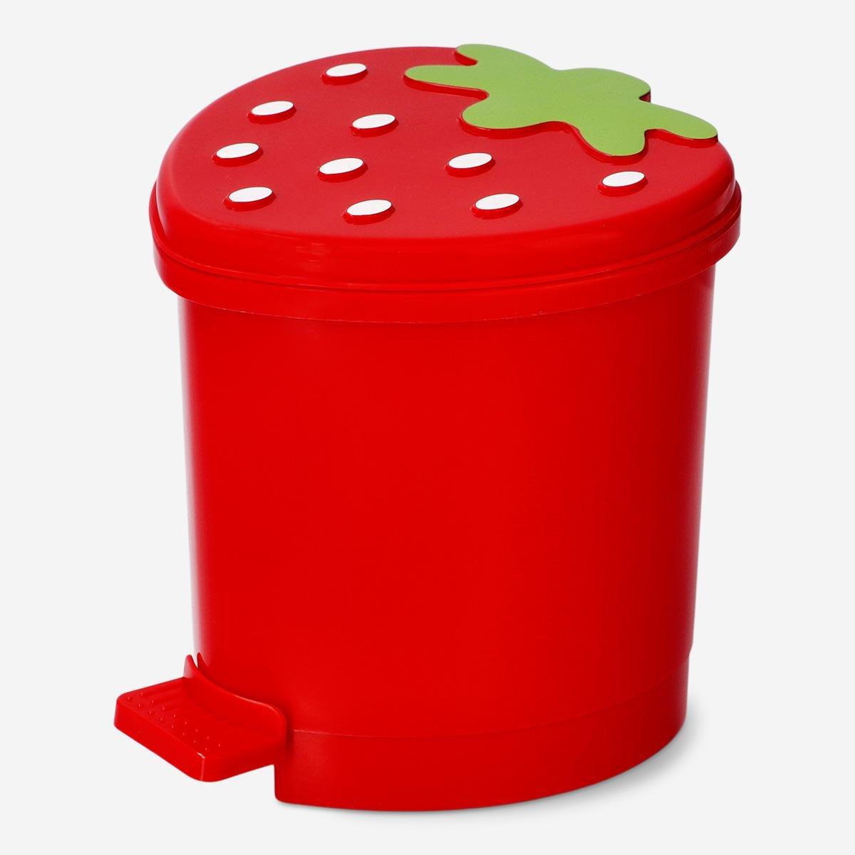 Red Strawberry Push Bin
