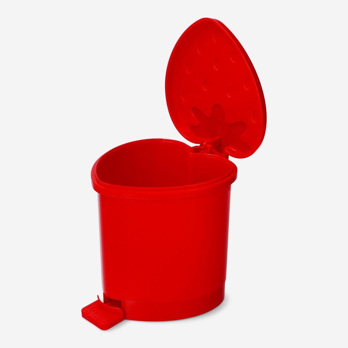 Red Strawberry Push Bin