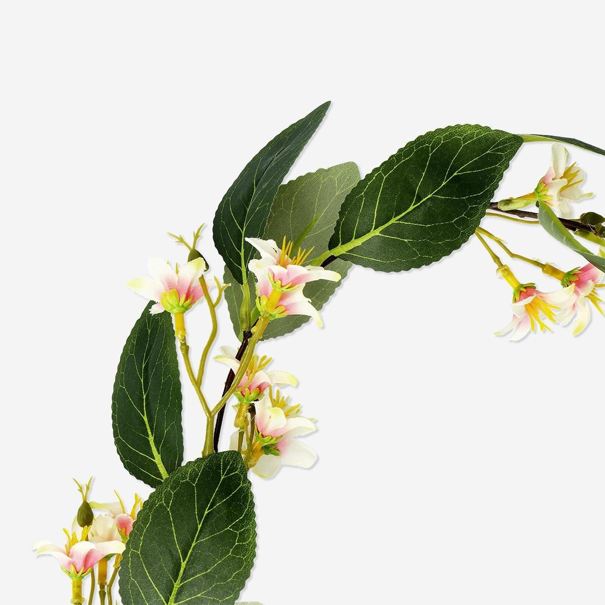 Multicolour Faux Leaves And Flowers Garland - 53 Cm
