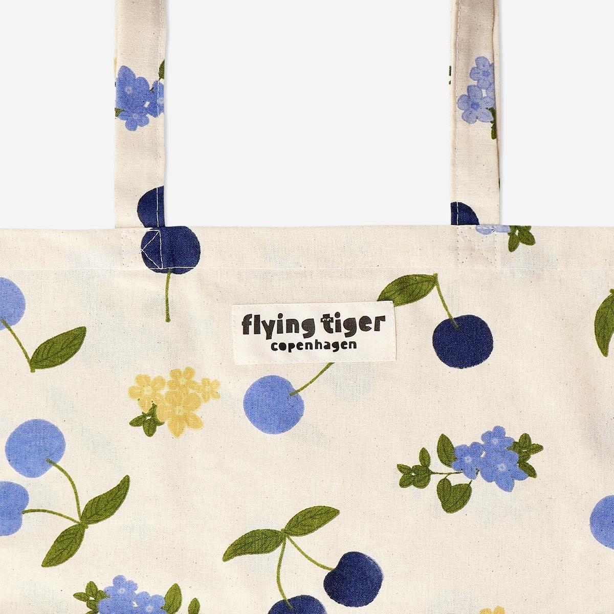 Multicolour Tote Bag With Cherries