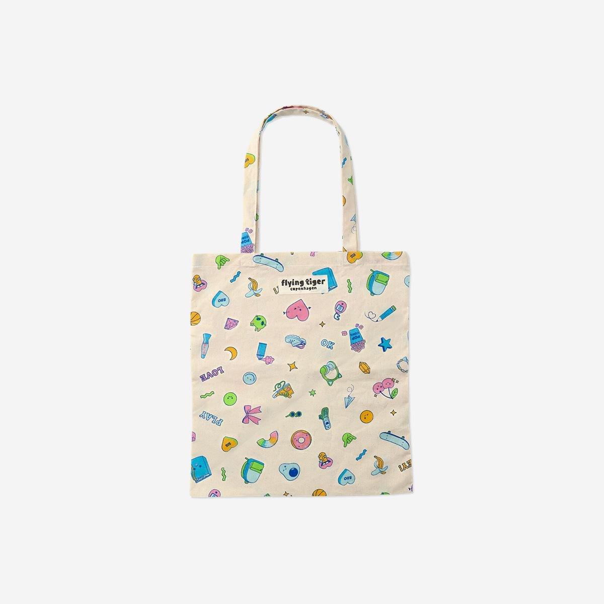 Multicolour Icons Tote Bag