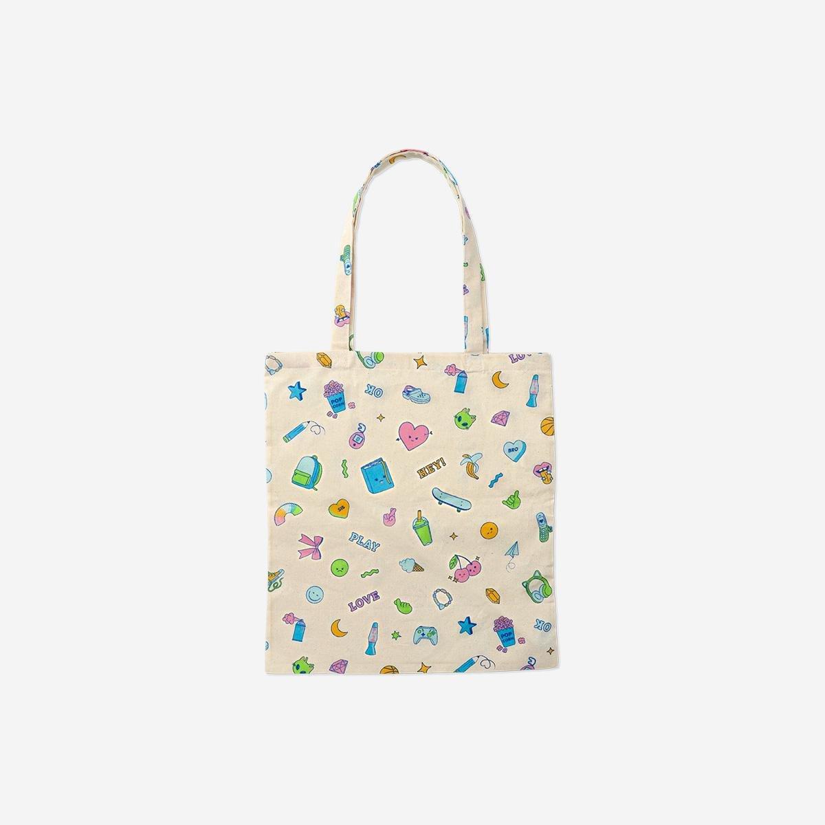 Multicolour Icons Tote Bag