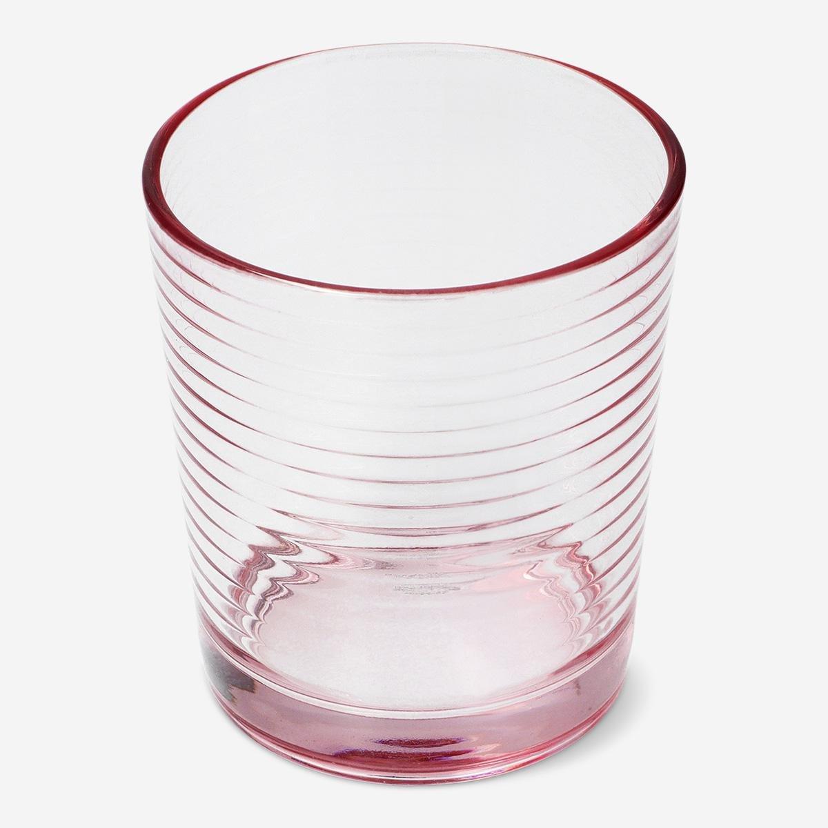 Pink Drinking Glass - 390 Ml