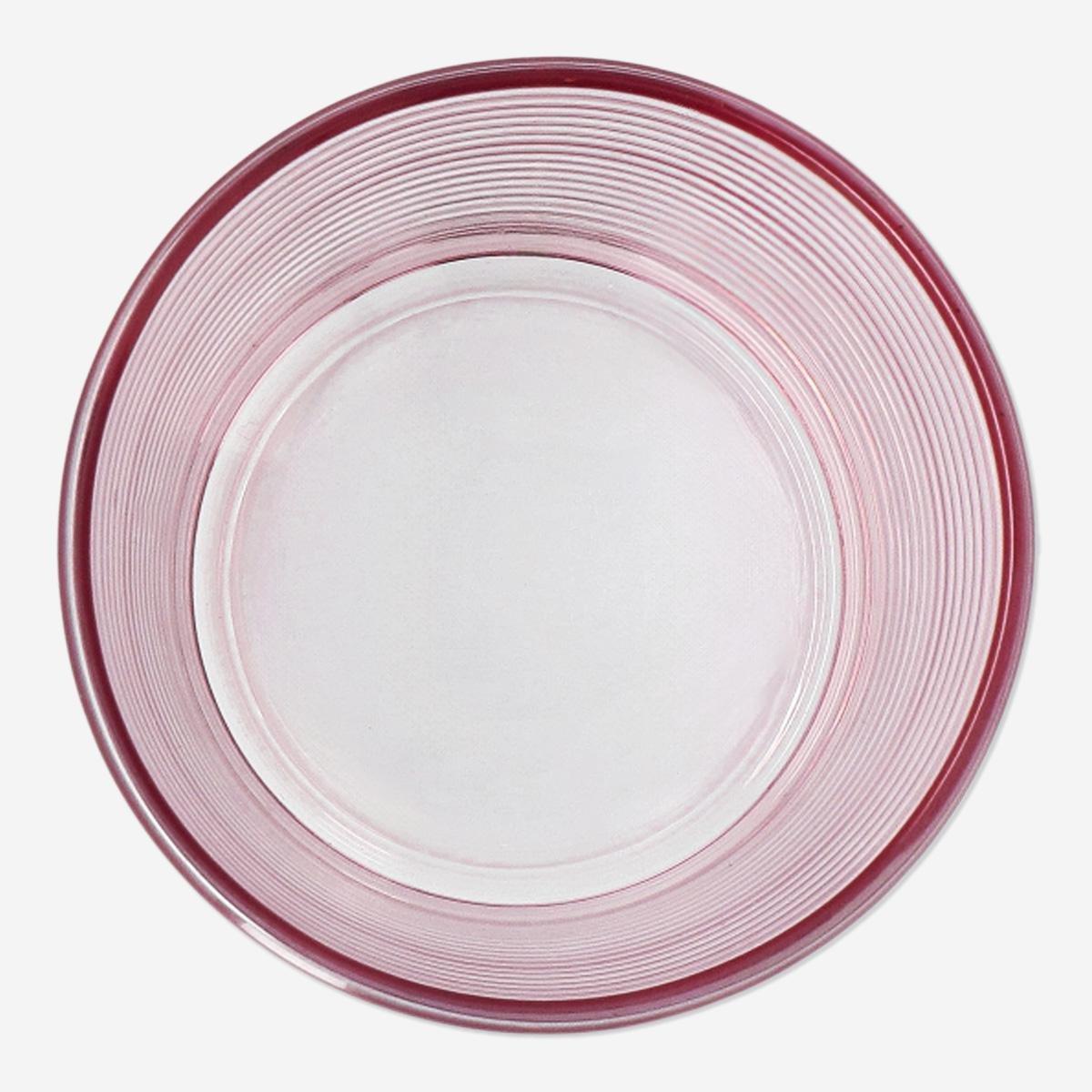 Pink Drinking Glass - 390 Ml