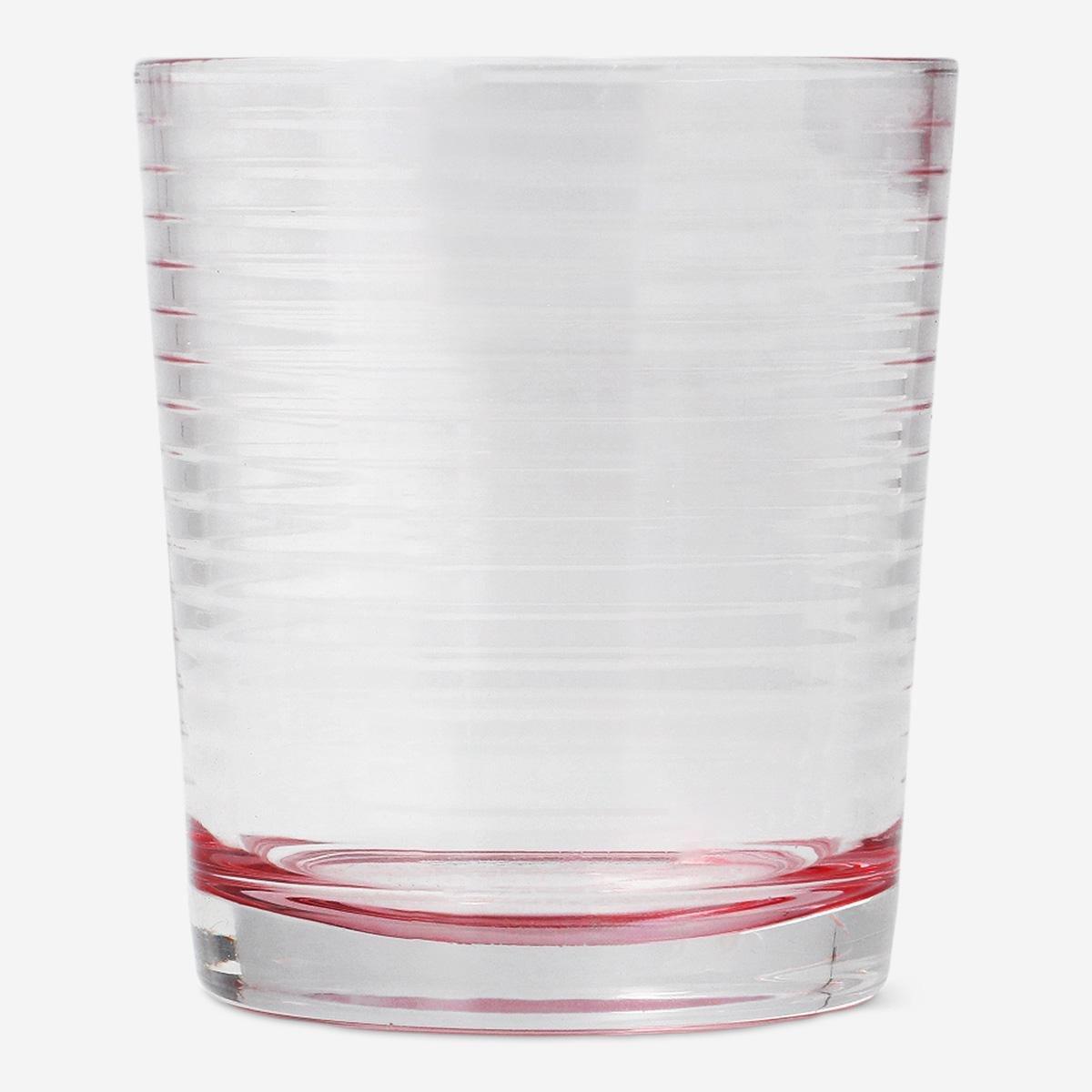 Pink Drinking Glass - 390 Ml