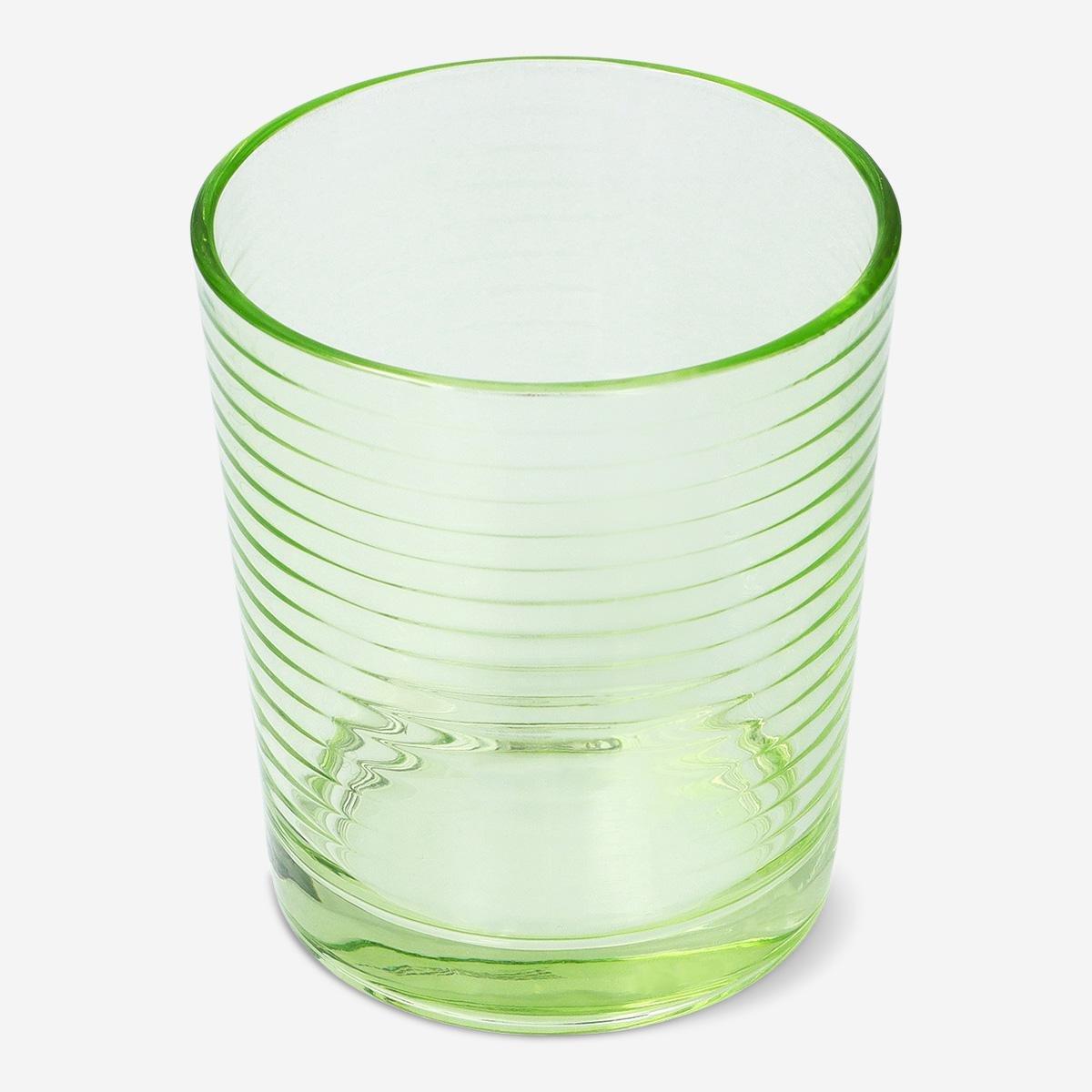 Green Drinking Glass - 390 Ml