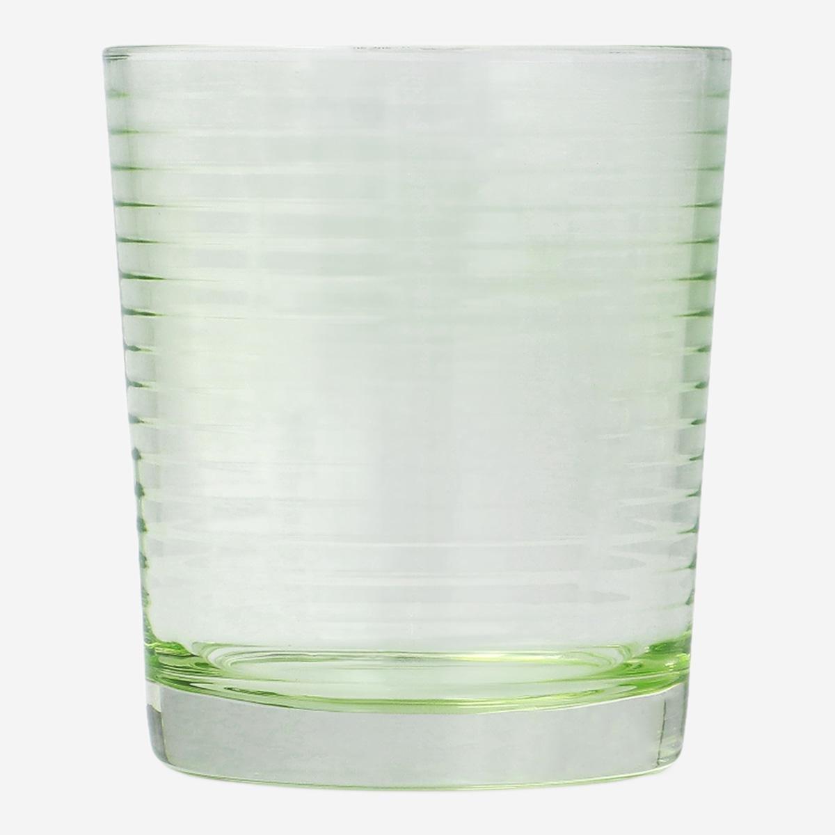 Green Drinking Glass - 390 Ml