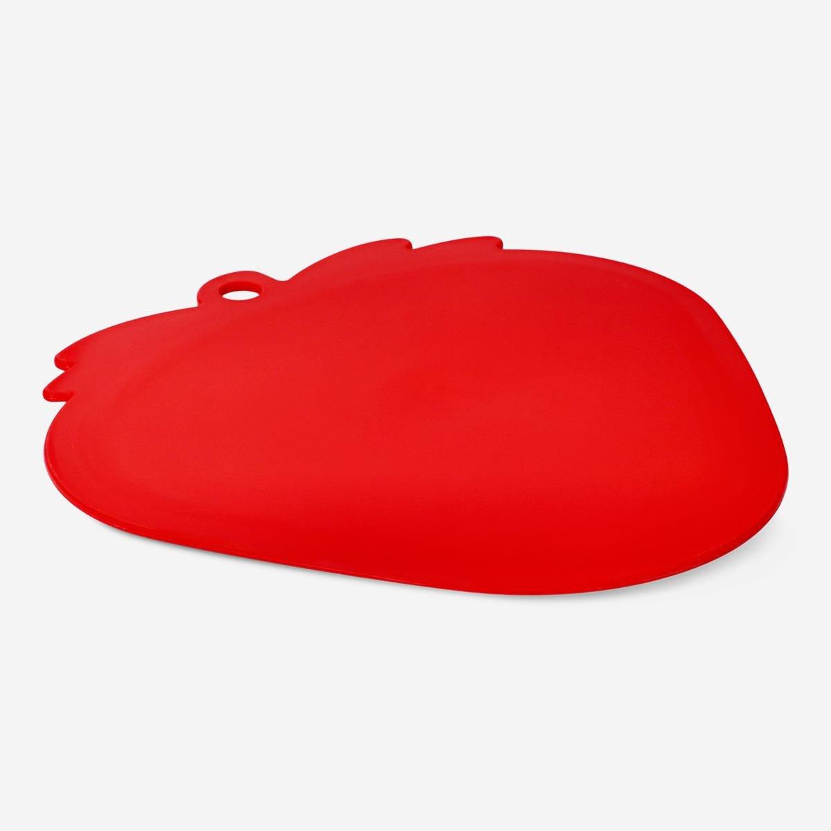Red Strawberry Shaped Cutting Board