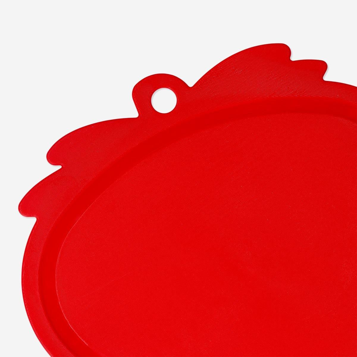 Red Strawberry Shaped Cutting Board