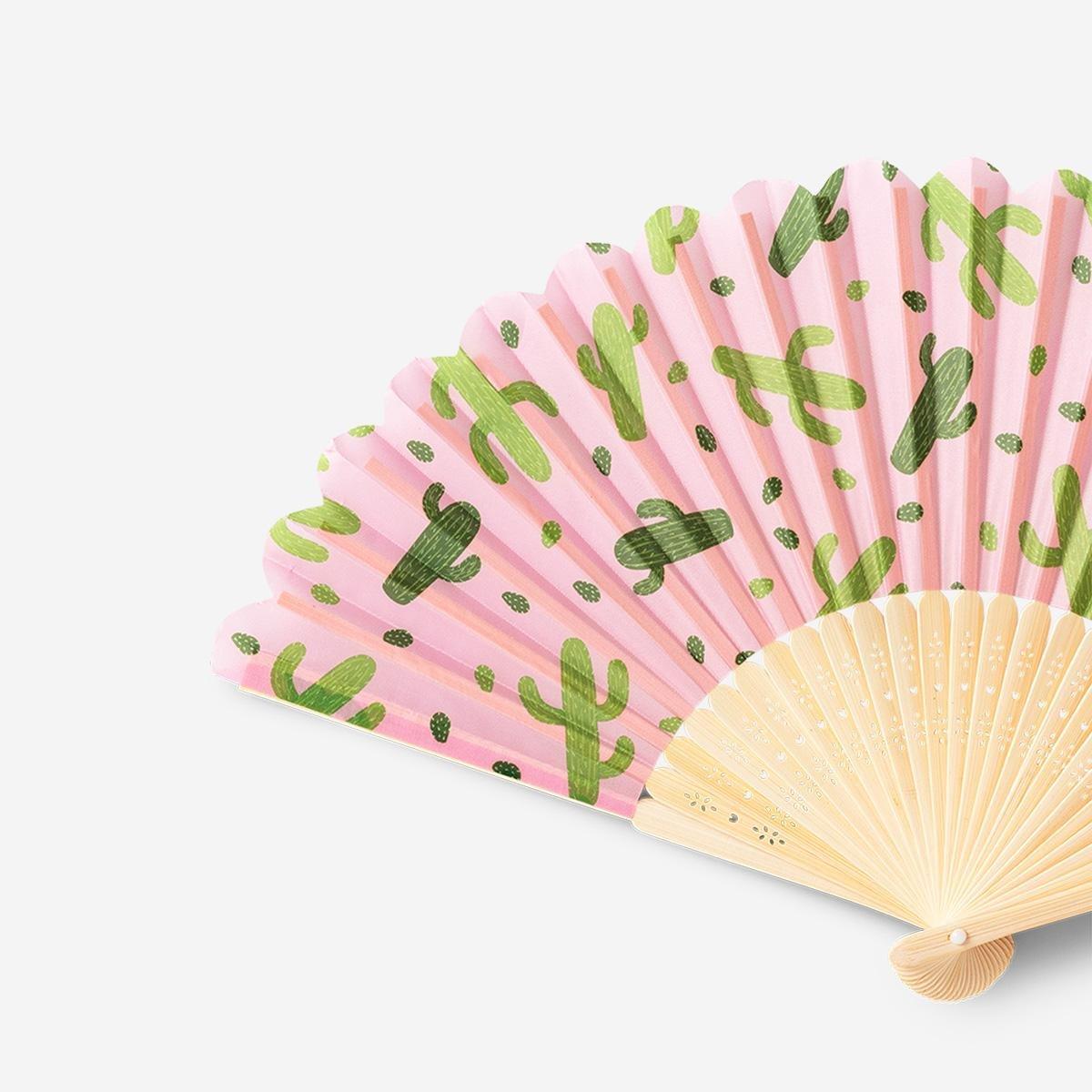 Multicolour Foldable Cactus Fan