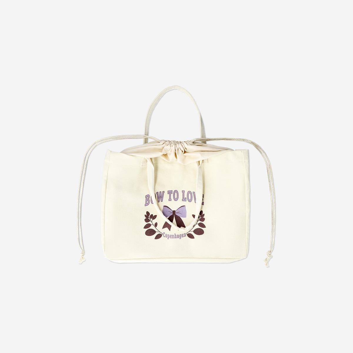 White Bow Shopper Bag