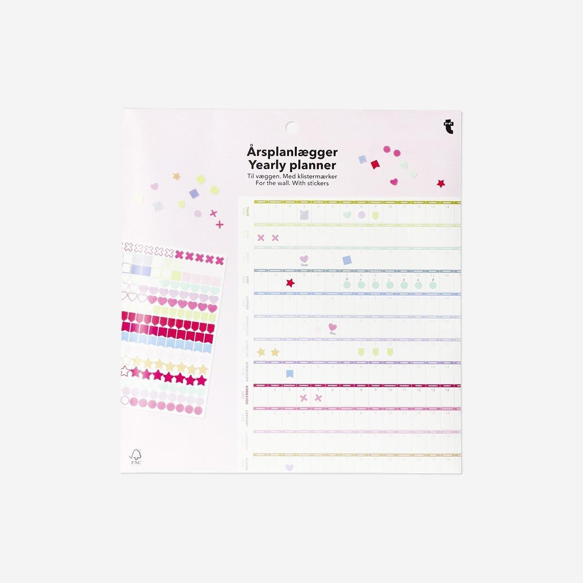 Multicolour Yearly Stickers For Hanging Planner