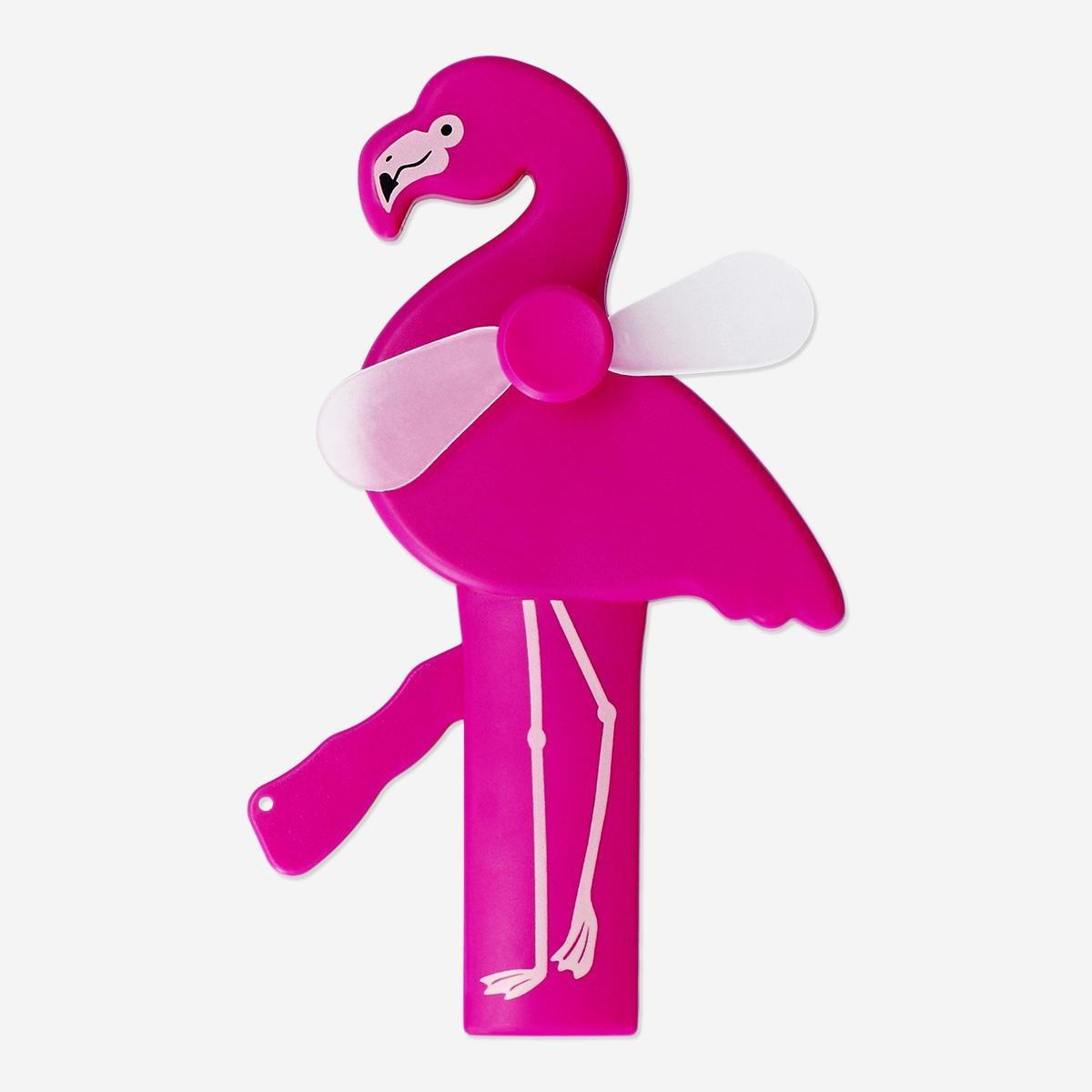 Pink Flamingo Handheld Fan