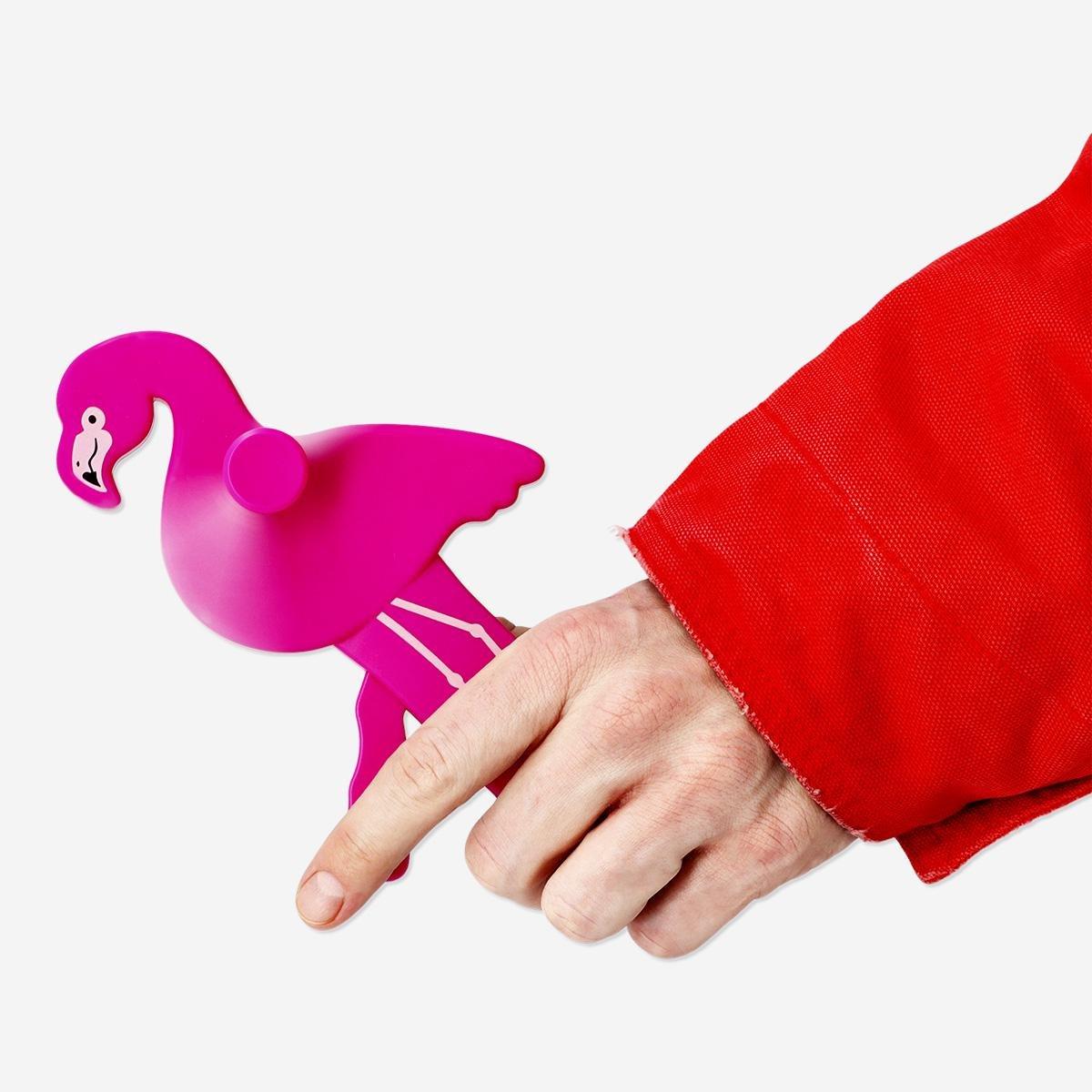 Pink Flamingo Handheld Fan
