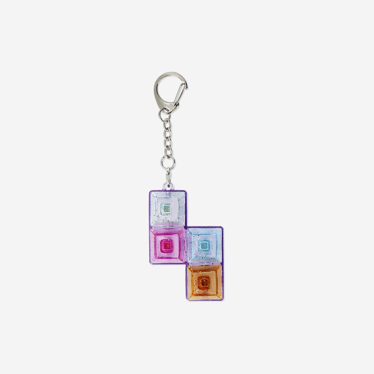 Multicolour Glittery Click Toy Key Ring