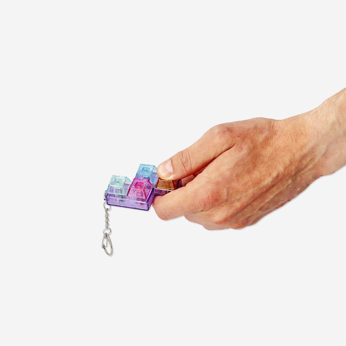 Multicolour Glittery Click Toy Key Ring